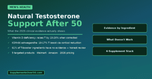 Natural Testosterone Support for Men Over 50 — What the Evidence Actually Shows Natural Testosterone Support for Men Over 50