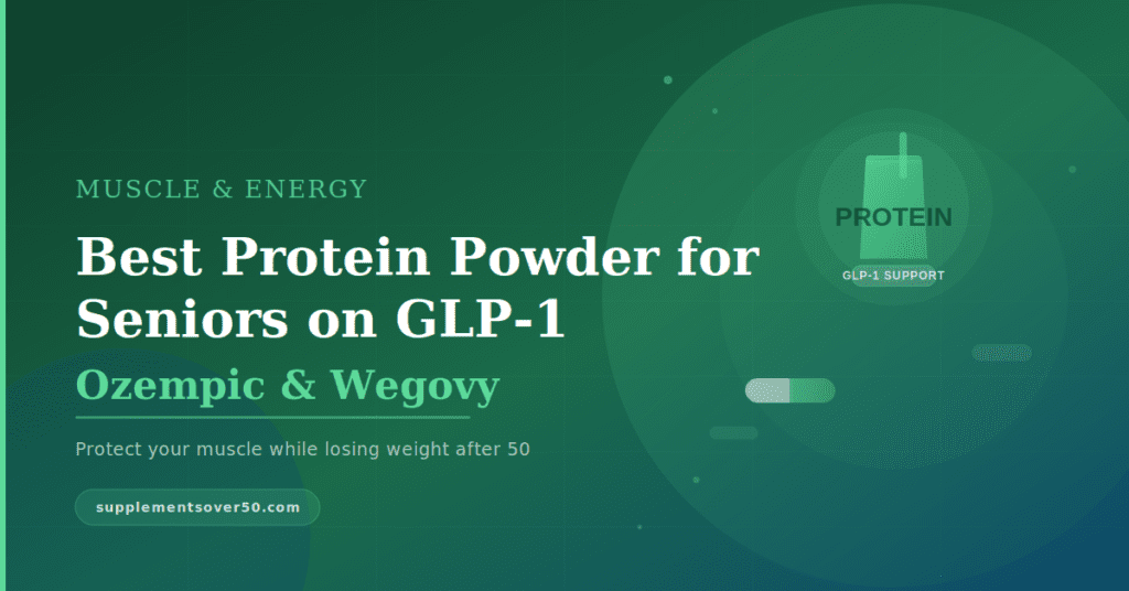 Active senior with protein shake